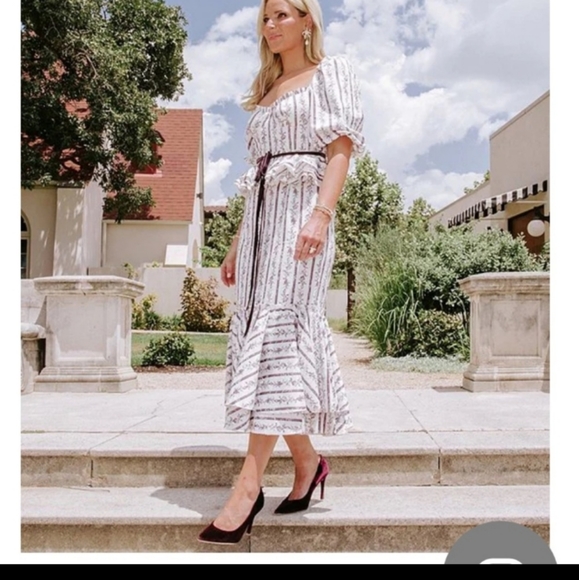 Antonio Melani x Nicola Bathie Florence Floral Print MIDI dress - Picture 11 of 16